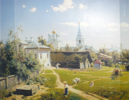 Репродукция в раме (Московский дворик, 50х40)